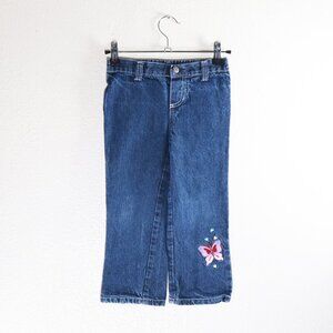 Kido Headquarters - Girls 4T Jeans with Flower Embroidery